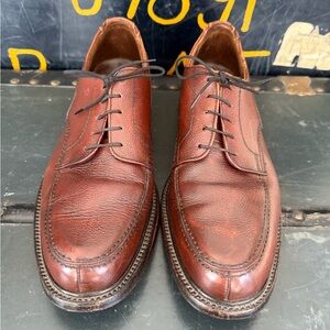 Vintage Brown Leather Lace-Up Dress Shoes